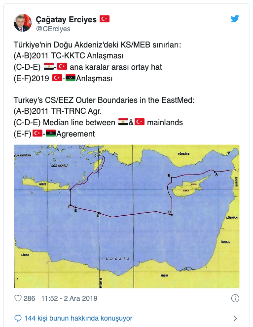 Dışişleri Bakanlığı Türkiye'nin Doğu Akdeniz'deki kıta sahanlığı ve sınırlarını paylaştı